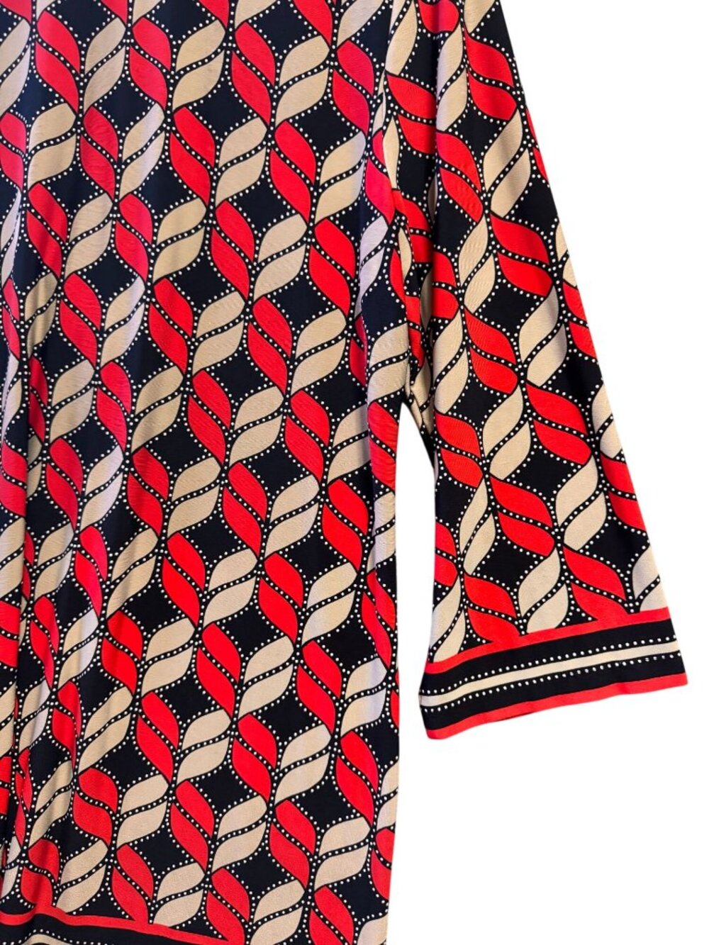 Ruby Rd. Geometric Print 3/4 Sleeve Tunic Top - M - Picture 11 of 11